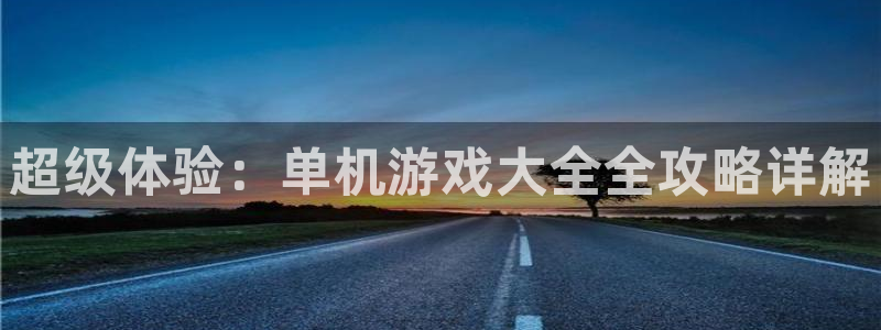 杏悦2注册平台：超级体验：单机游戏大全全攻略详解