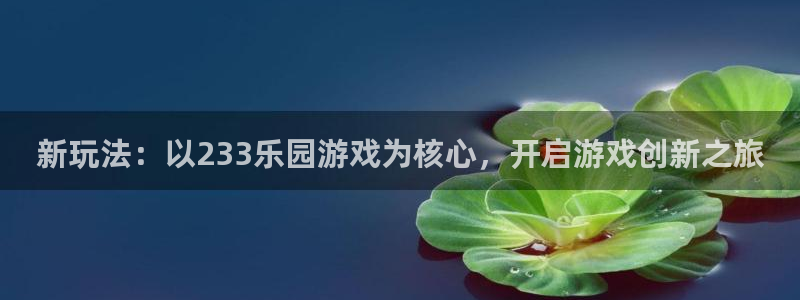 杏悦2官网注册：新玩法：以233乐园游戏为核心，开启游戏创新